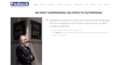 Desktop Screenshot of padlockinvestment.com